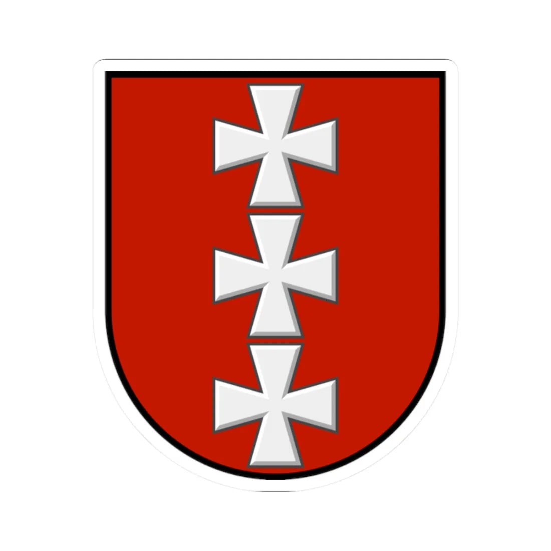 Karlivka old coat of arms escutcheon (Ukraine) (Coat of Arms) STICKER Vinyl Kiss-Cut Decal 2 Inch White - The Sticker Space