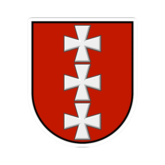 Karlivka old coat of arms escutcheon (Ukraine) (Coat of Arms) STICKER Vinyl Kiss-Cut Decal 2 Inch White - The Sticker Space