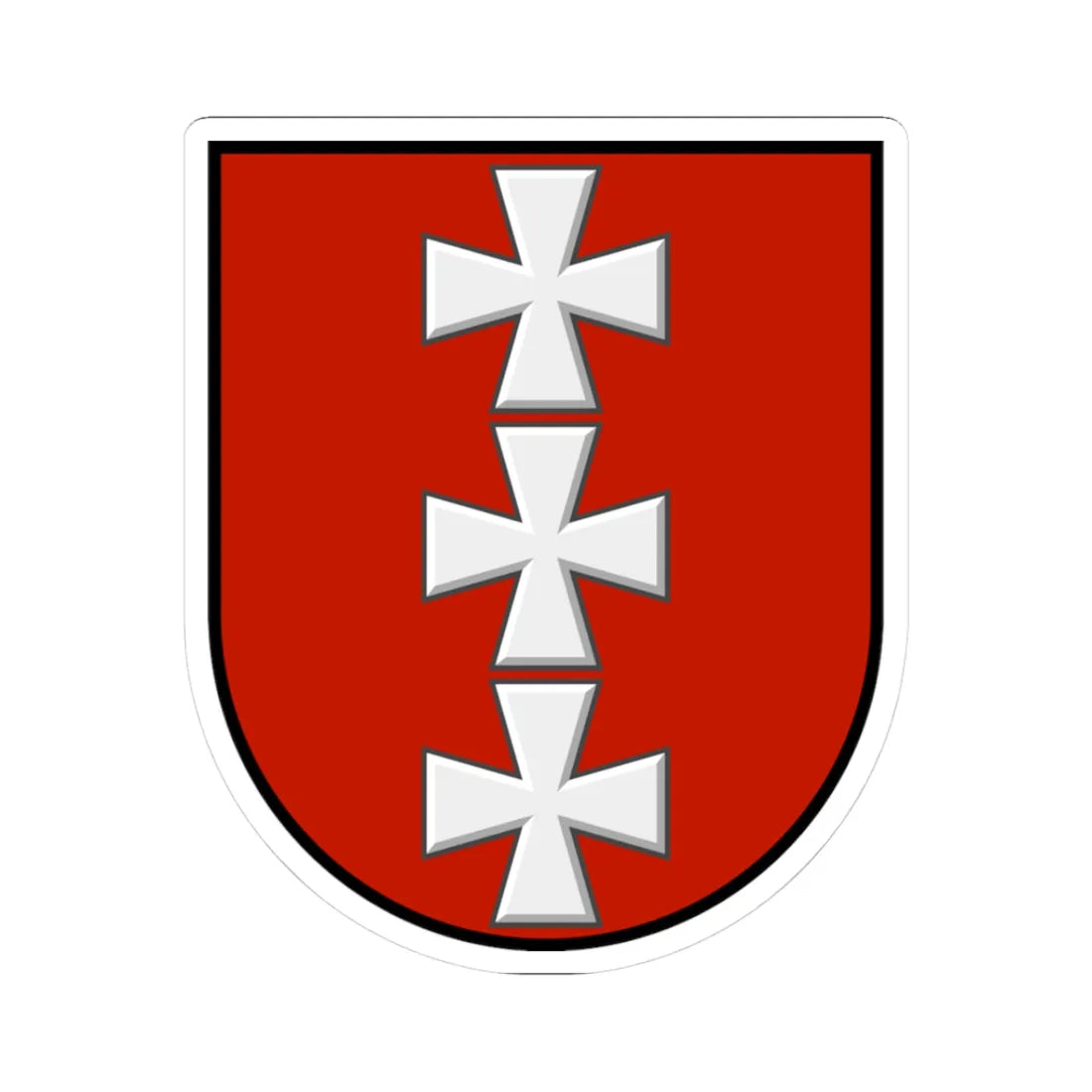 Karlivka old coat of arms escutcheon (Ukraine) (Coat of Arms) STICKER Vinyl Kiss-Cut Decal 3 Inch White - The Sticker Space