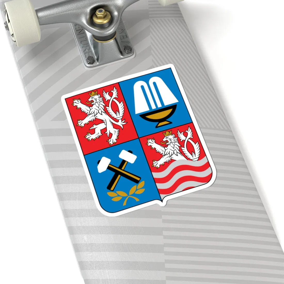 Karlovy Vary Region CoA CZ (Czech Republic) (Coat of Arms) STICKER Vinyl Kiss-Cut Decal - The Sticker Space