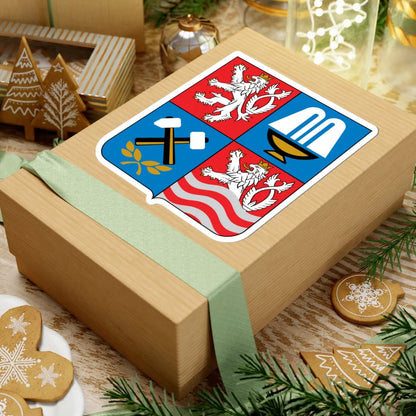 Karlovy Vary Region CoA CZ (Czech Republic) (Coat of Arms) STICKER Vinyl Kiss-Cut Decal - The Sticker Space