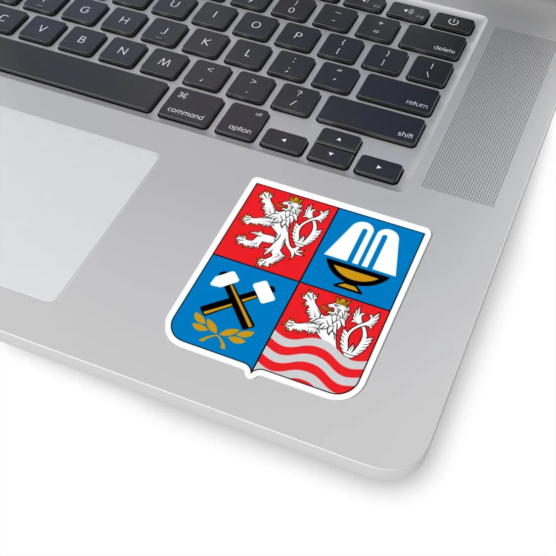 Karlovy Vary Region CoA CZ (Czech Republic) (Coat of Arms) STICKER Vinyl Kiss-Cut Decal - The Sticker Space