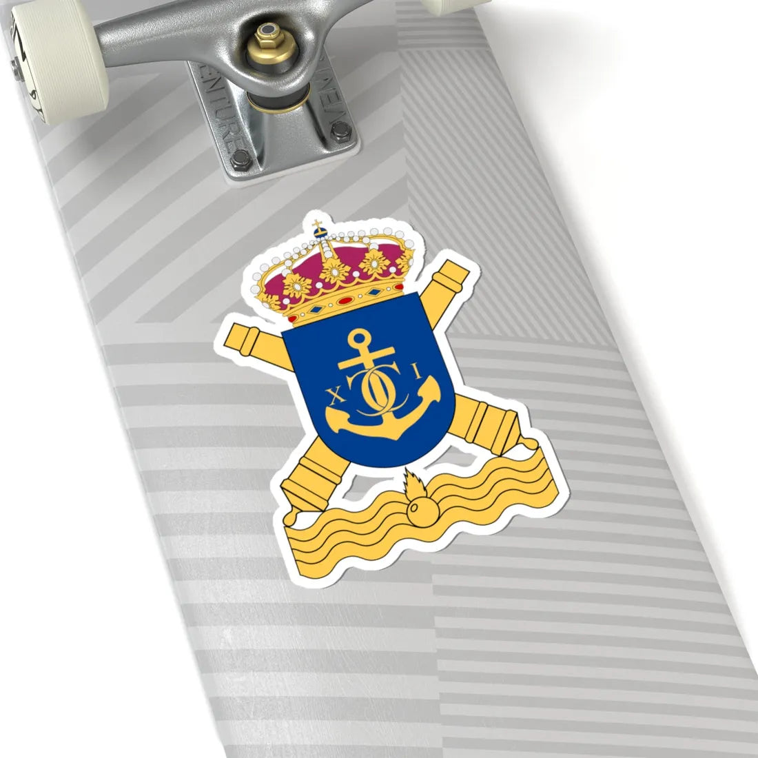 Karlskrona kustartilleriregemente vapen (Sweden) (Coat of Arms) STICKER Vinyl Kiss-Cut Decal - The Sticker Space