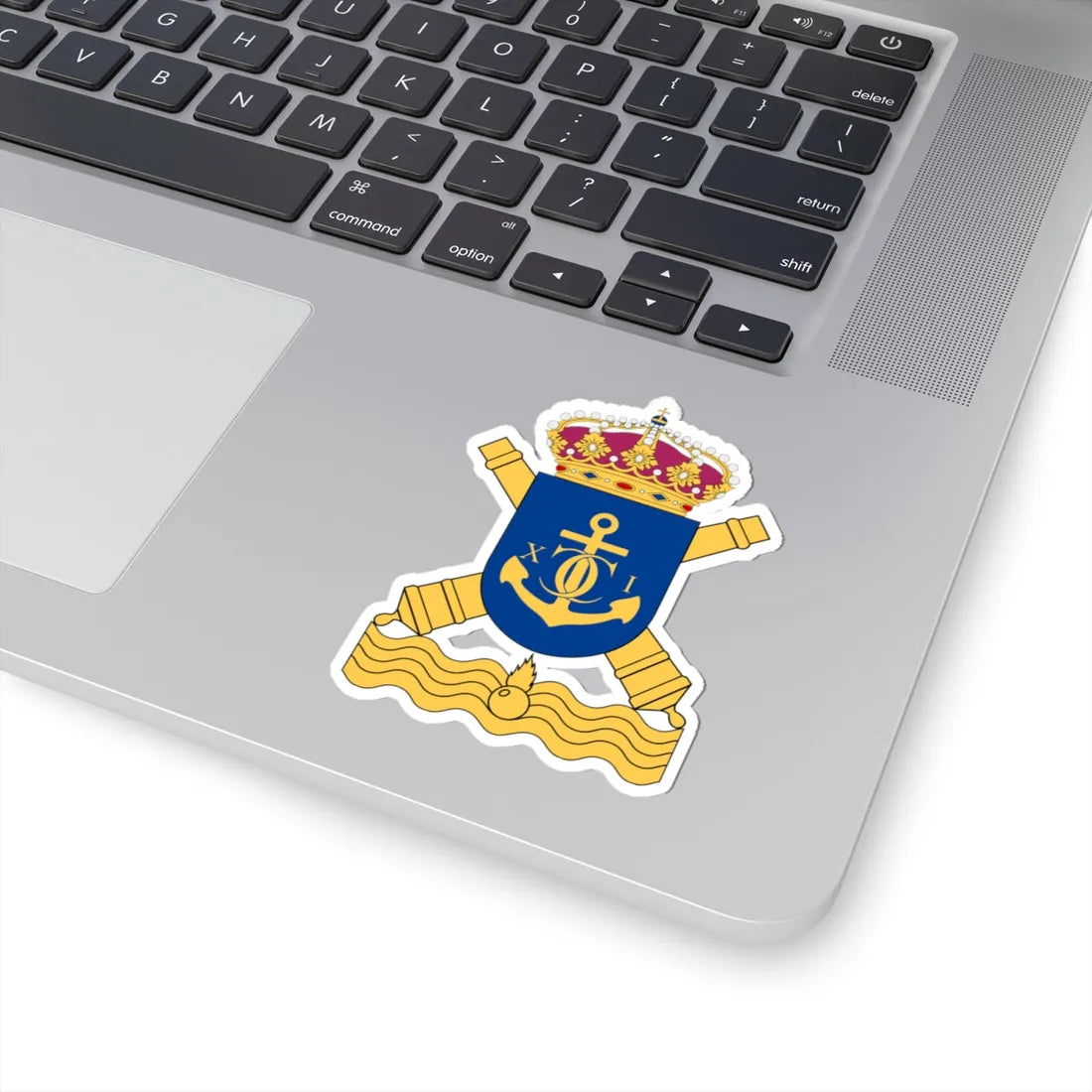 Karlskrona kustartilleriregemente vapen (Sweden) (Coat of Arms) STICKER Vinyl Kiss-Cut Decal - The Sticker Space