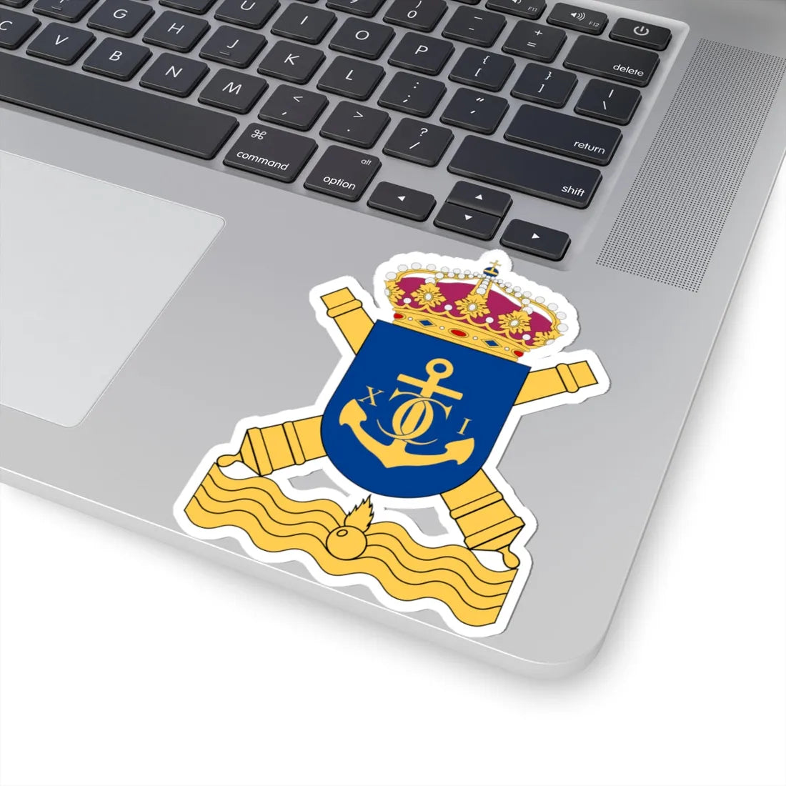 Karlskrona kustartilleriregemente vapen (Sweden) (Coat of Arms) STICKER Vinyl Kiss-Cut Decal - The Sticker Space