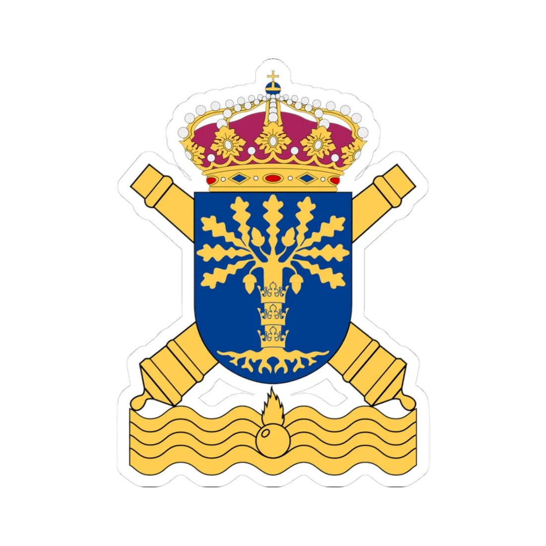Karlskrona maringrupp (Sweden) (Coat of Arms) STICKER Vinyl Kiss-Cut Decal 3 Inch White - The Sticker Space
