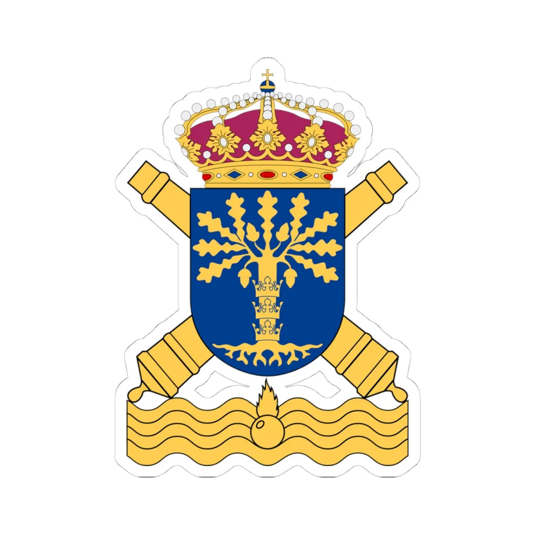 Karlskrona maringrupp (Sweden) (Coat of Arms) STICKER Vinyl Kiss-Cut Decal 4 Inch White - The Sticker Space