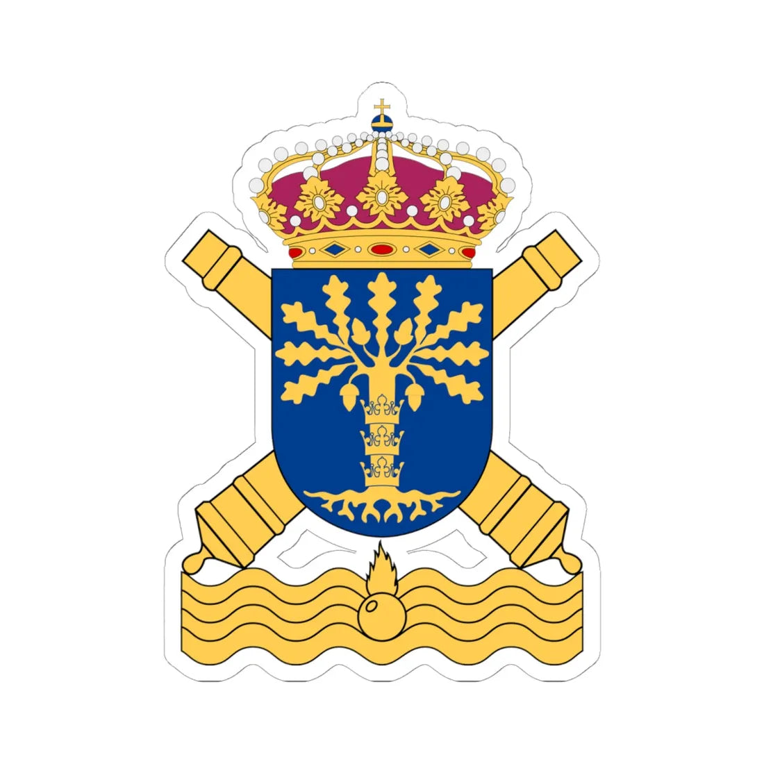 Karlskrona maringrupp (Sweden) (Coat of Arms) STICKER Vinyl Kiss-Cut Decal 6 Inch White - The Sticker Space