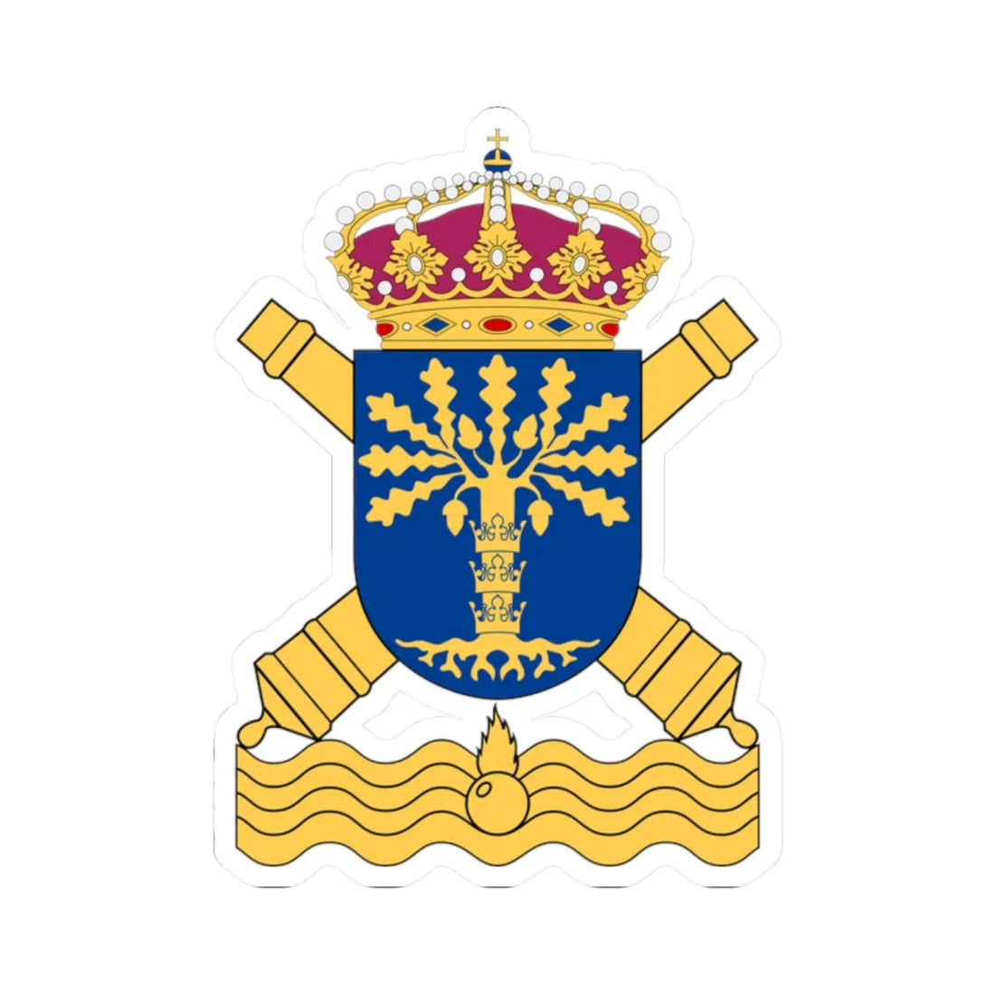 Karlskrona maringrupp (Sweden) (Coat of Arms) STICKER Vinyl Kiss-Cut Decal - The Sticker Space