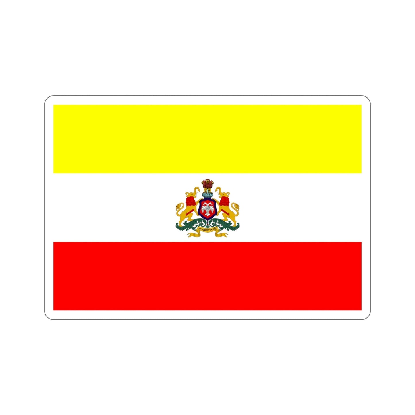 Karnataka 2018 Proposed Flag (India) STICKER Vinyl Die-Cut Decal-4 Inch-The Sticker Space