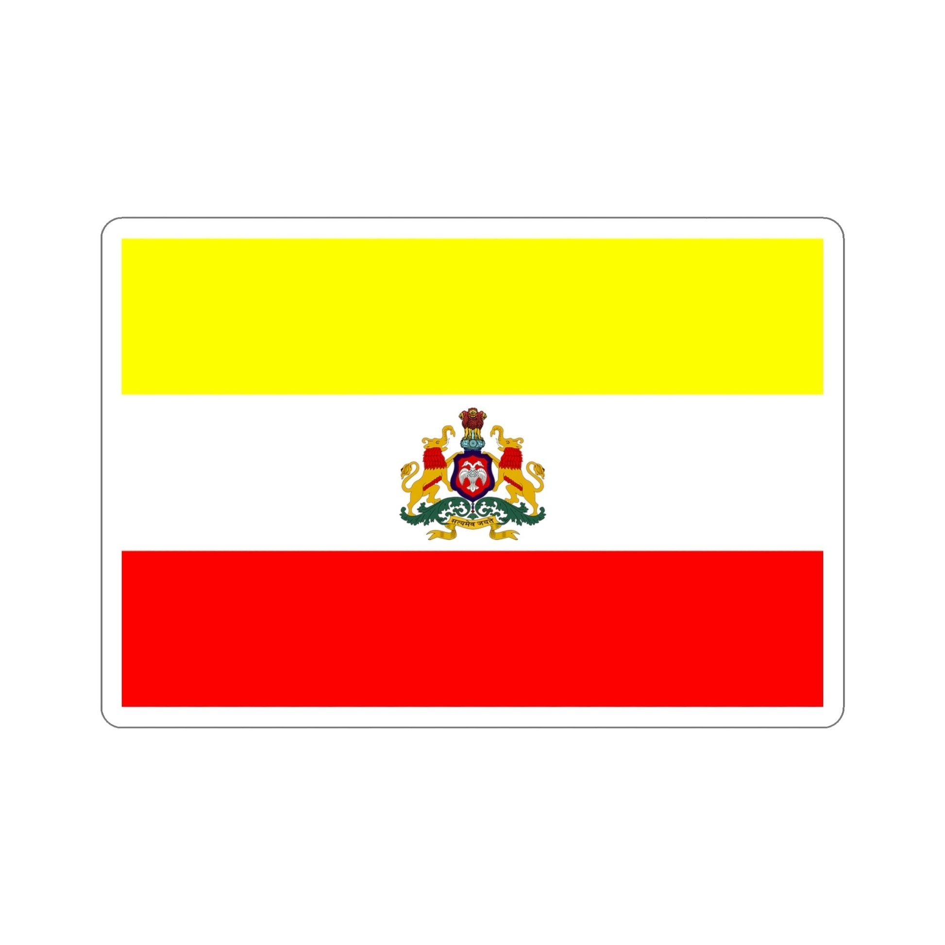 Karnataka 2018 Proposed Flag (India) STICKER Vinyl Die-Cut Decal-5 Inch-The Sticker Space