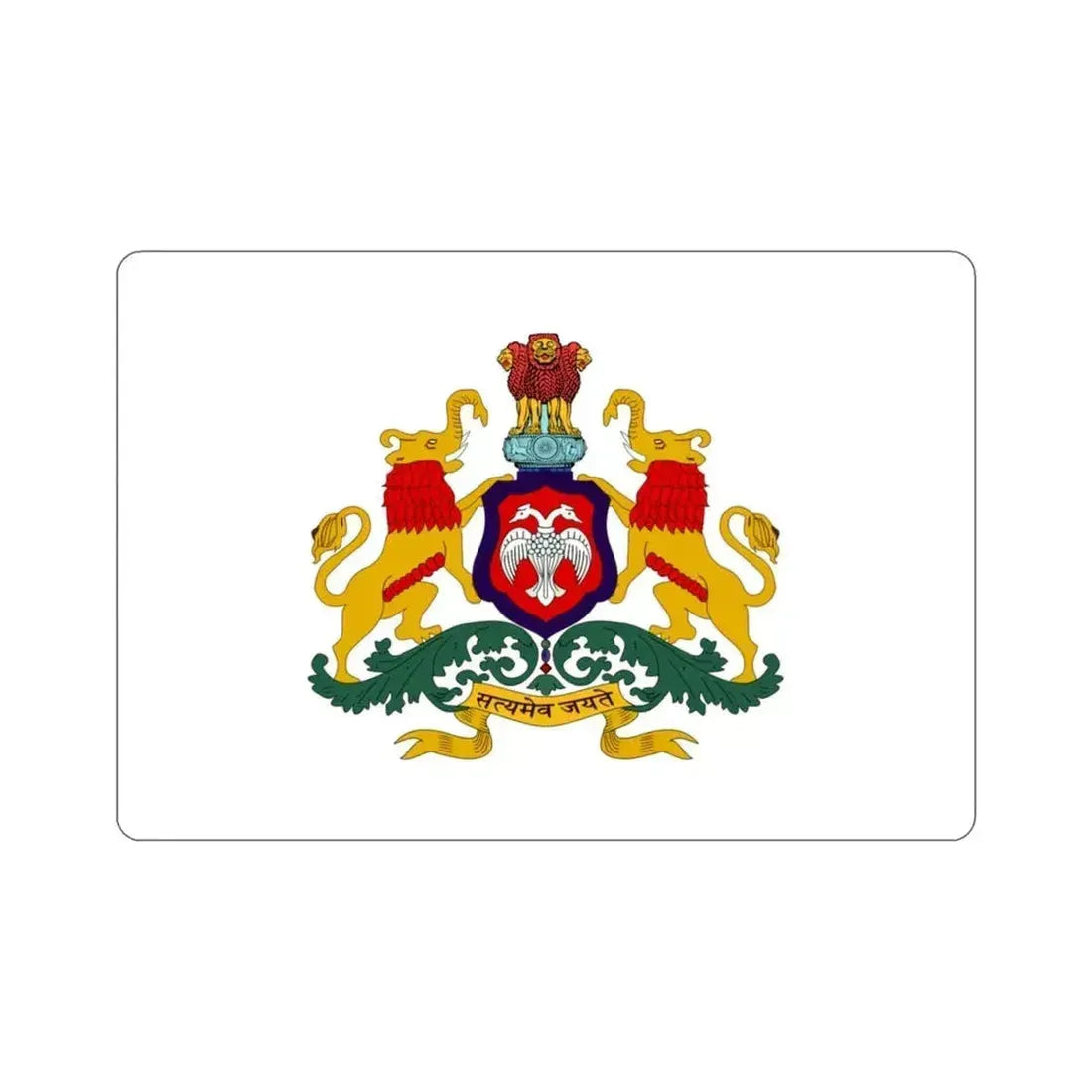 Karnataka Flag (India) STICKER Vinyl Die-Cut Decal 3 Inch - The Sticker Space