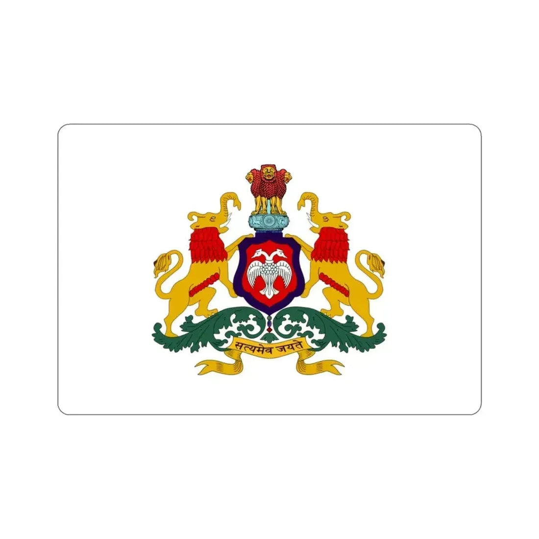 Karnataka Flag (India) STICKER Vinyl Die-Cut Decal 3 Inch - The Sticker Space