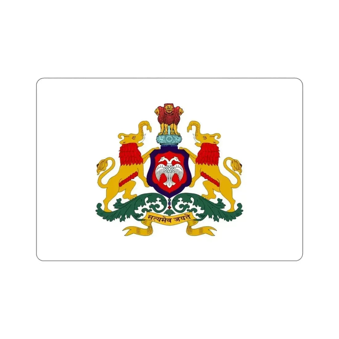 Karnataka Flag (India) STICKER Vinyl Die-Cut Decal 4 Inch - The Sticker Space