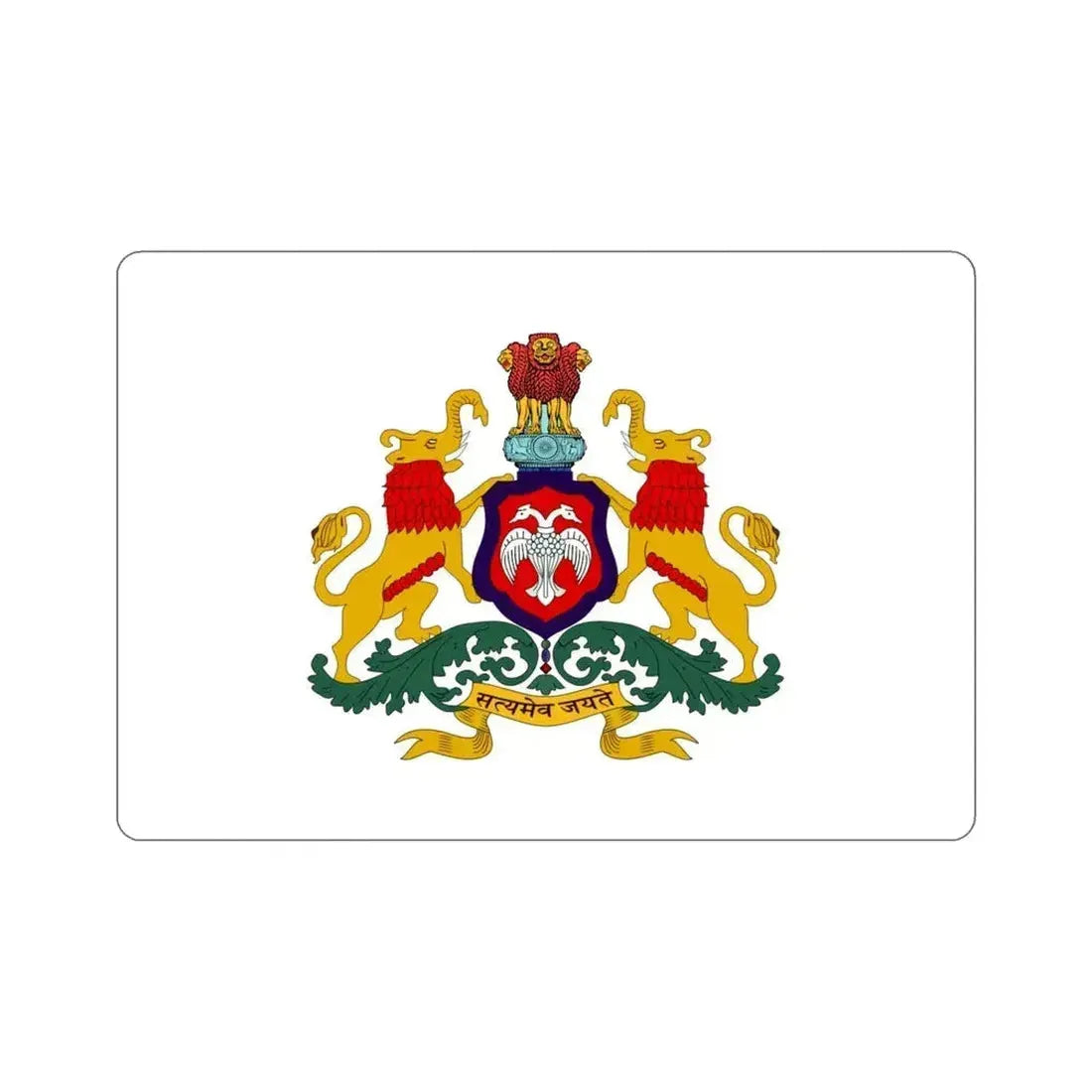 Karnataka Flag (India) STICKER Vinyl Die-Cut Decal 5 Inch - The Sticker Space