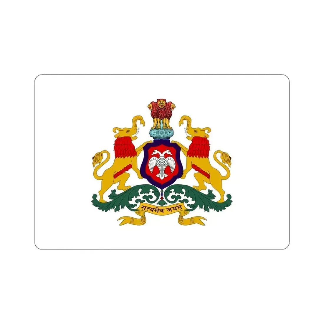 Karnataka Flag (India) STICKER Vinyl Die-Cut Decal 5 Inch - The Sticker Space