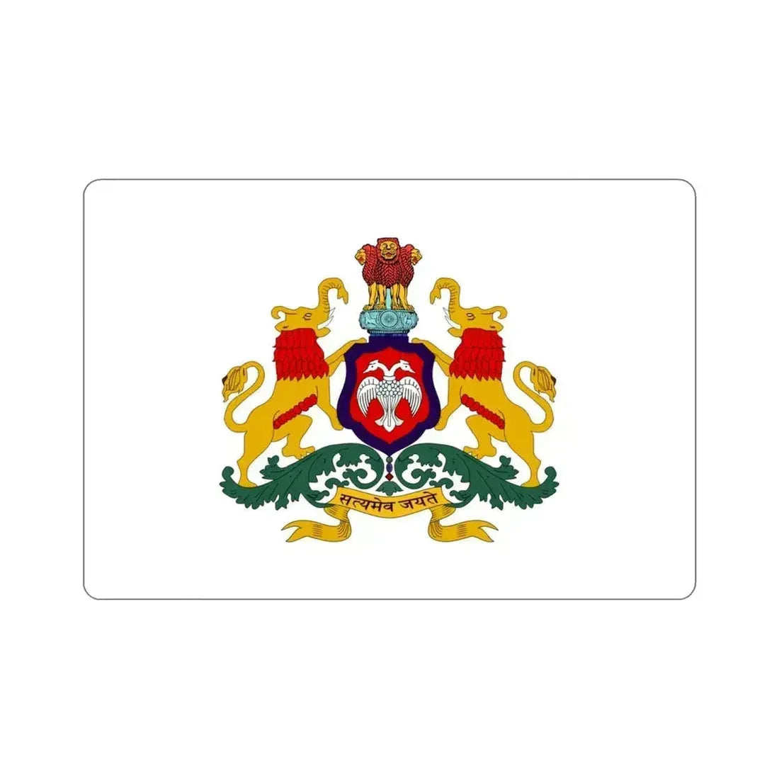 Karnataka Flag (India) STICKER Vinyl Die-Cut Decal 6 Inch - The Sticker Space