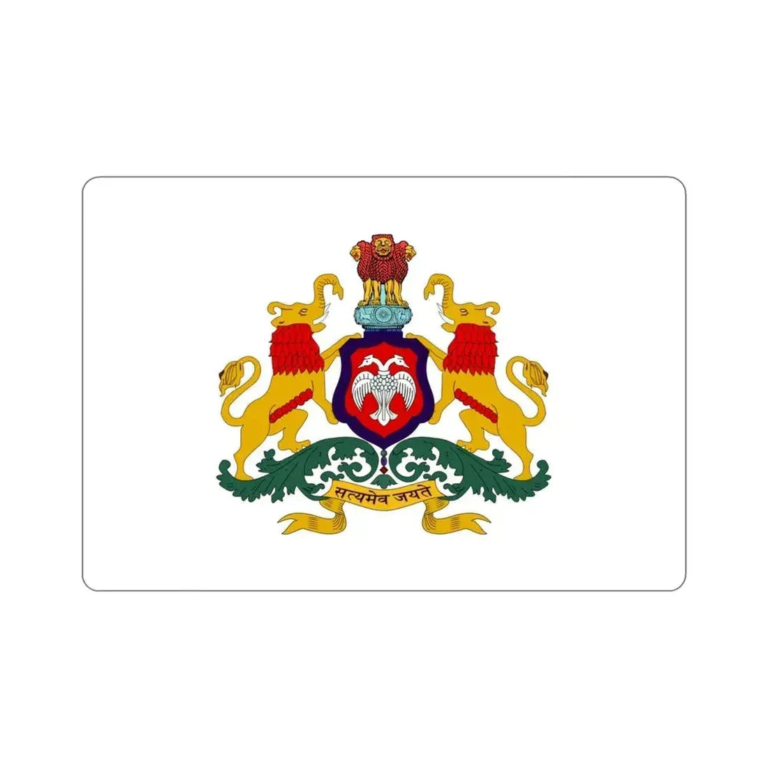Karnataka Flag (India) STICKER Vinyl Die-Cut Decal 6 Inch - The Sticker Space