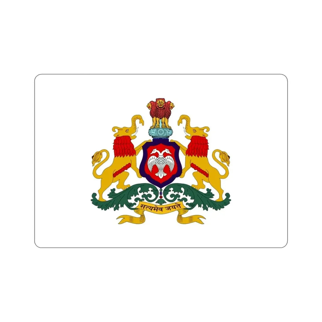 Karnataka Flag (India) STICKER Vinyl Die-Cut Decal - The Sticker Space