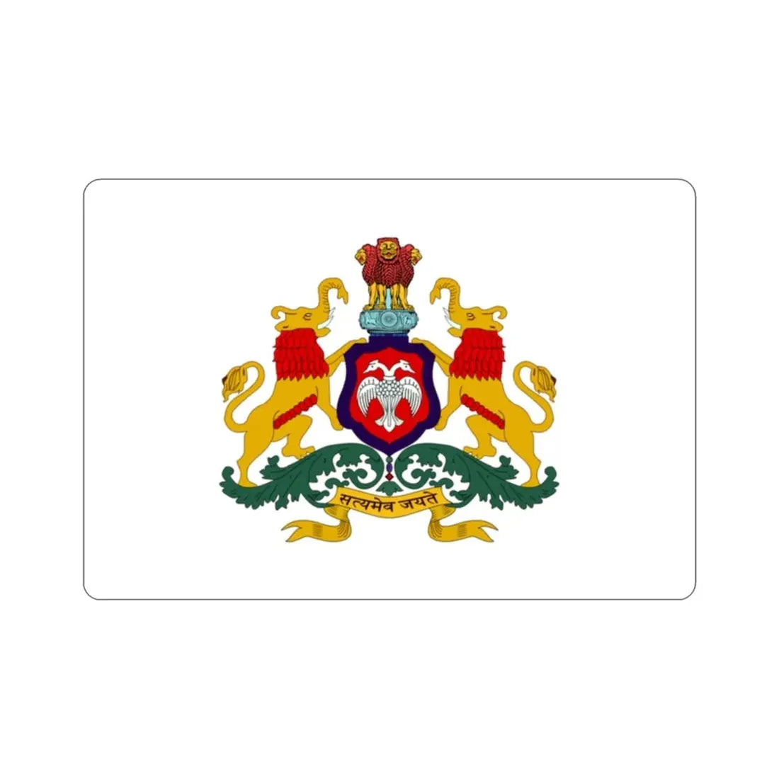 Karnataka Flag (India) STICKER Vinyl Die-Cut Decal - The Sticker Space