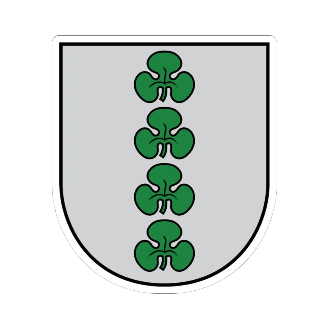 Karsava COA (Latvia) (Coat of Arms) STICKER Vinyl Kiss-Cut Decal 4 Inch White - The Sticker Space