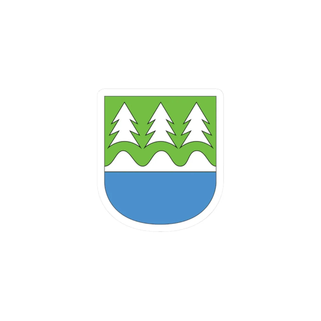 Karula valla vapp SVG (Estonia) (Coat of Arms) STICKER Vinyl Kiss-Cut Decal 2 Inch White - The Sticker Space