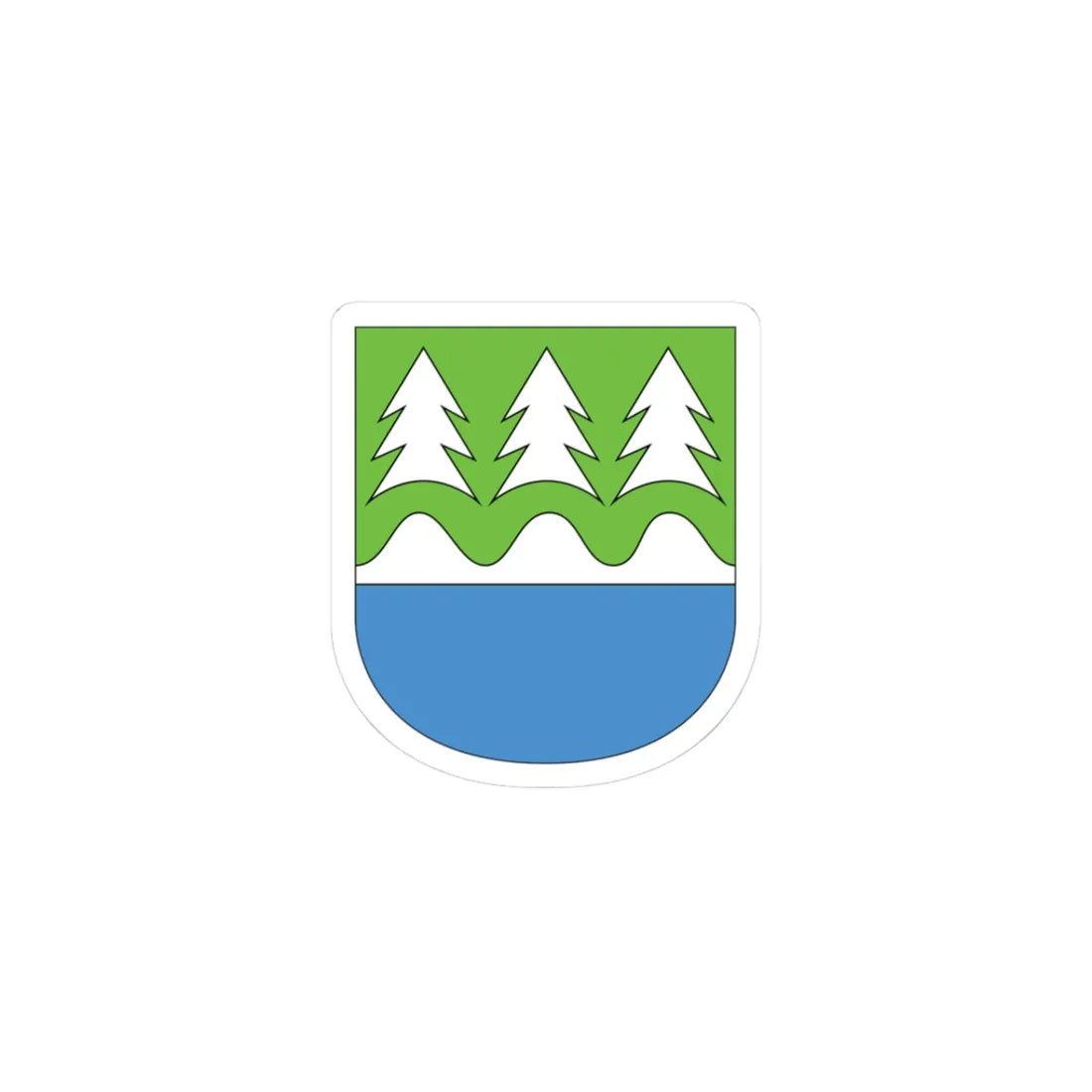 Karula valla vapp SVG (Estonia) (Coat of Arms) STICKER Vinyl Kiss-Cut Decal 3 Inch White - The Sticker Space