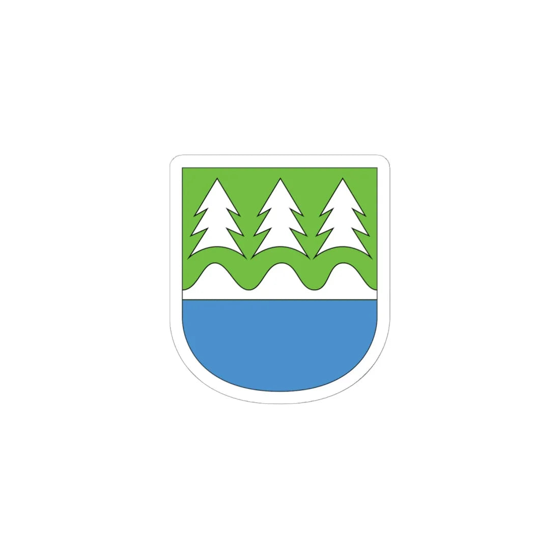 Karula valla vapp SVG (Estonia) (Coat of Arms) STICKER Vinyl Kiss-Cut Decal 6 Inch White - The Sticker Space