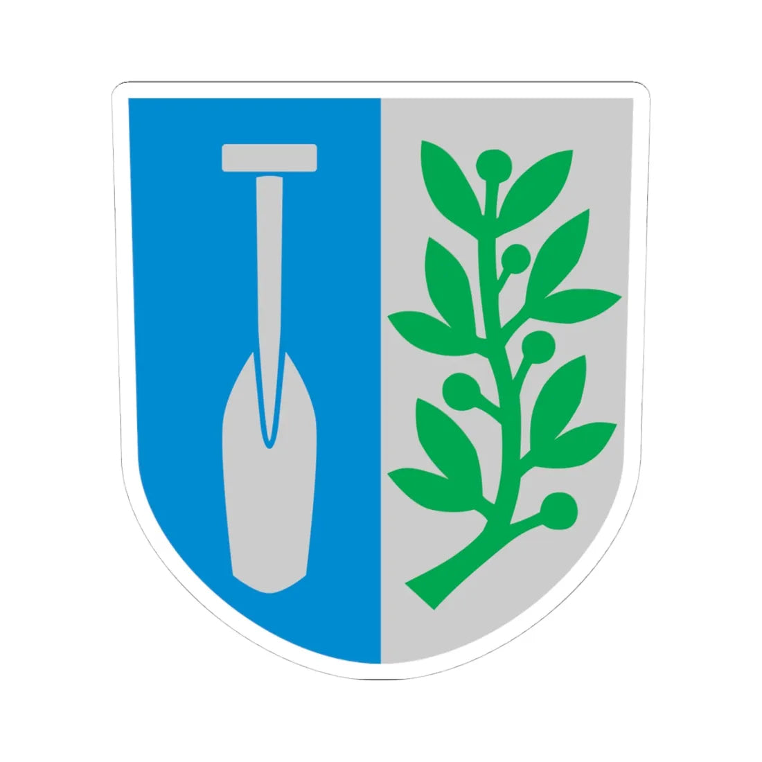 Kaskinen.vaakuna (Finland) (Coat of Arms) STICKER Vinyl Kiss-Cut Decal 4 Inch White - The Sticker Space