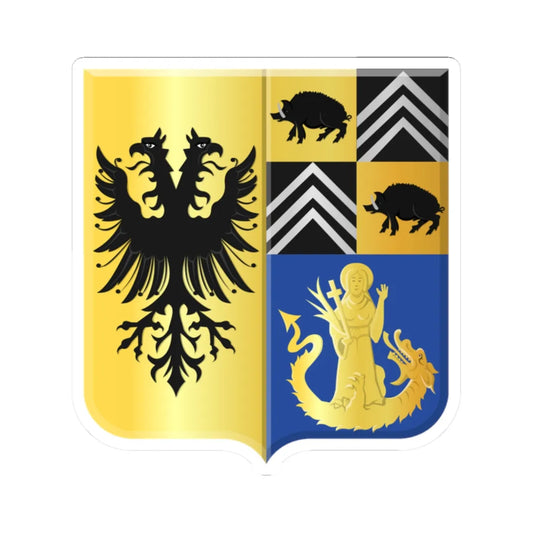 Kasterlee wapen2 (Belgium) (Coat of Arms) STICKER Vinyl Kiss-Cut Decal 2 Inch White - The Sticker Space