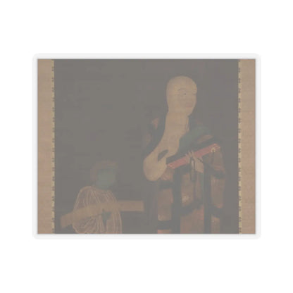 Kasuga Motomitsu - Portrait of Xuanzang (Genjō) with Attendant - 14th century v3 - STICKER Vinyl Kiss-Cut Decal