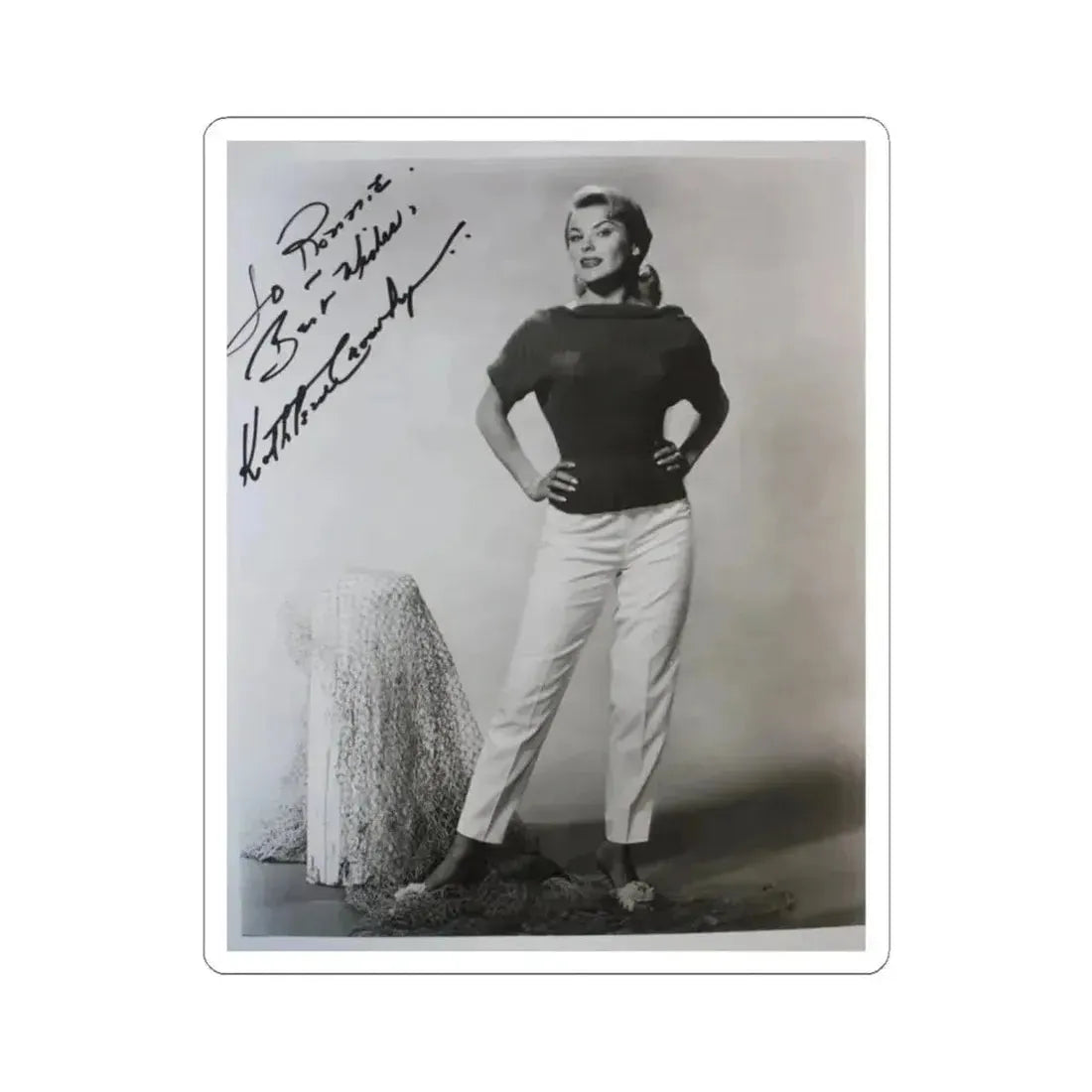 Kathleen Crowley #11 (Vintage Female Icon) STICKER Vinyl Kiss-Cut Decal 6 Inch White - The Sticker Space