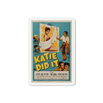 Katie Did It 1950 Movie Poster Die-Cut Magnet-2 Inch-The Sticker Space