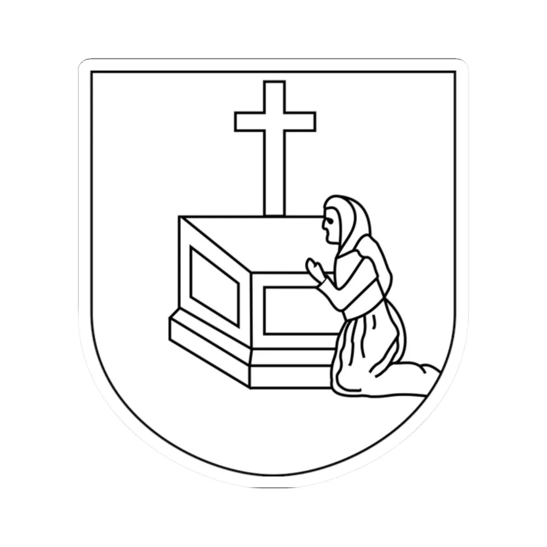 Katowice-Bogucice COA 1930 (Poland) (Coat of Arms) STICKER Vinyl Kiss-Cut Decal 2 Inch White - The Sticker Space