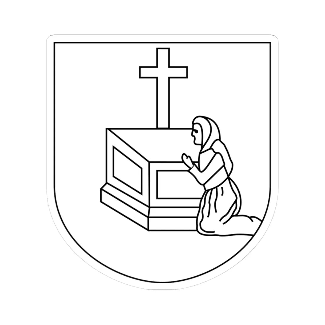 Katowice-Bogucice COA 1930 (Poland) (Coat of Arms) STICKER Vinyl Kiss-Cut Decal 3 Inch White - The Sticker Space