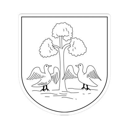 Katowice-Ligota COA 1930 (Poland) (Coat of Arms) STICKER Vinyl Kiss-Cut Decal 4 Inch White - The Sticker Space