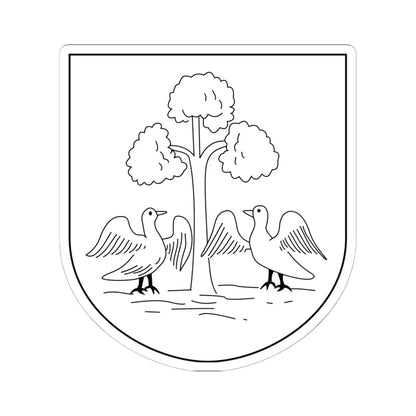 Katowice-Ligota COA 1930 (Poland) (Coat of Arms) STICKER Vinyl Kiss-Cut Decal 6 Inch White - The Sticker Space