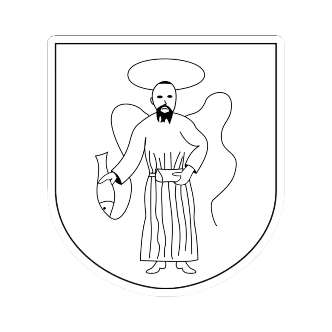 Katowice-Piotrowice COA 1930 (Poland) (Coat of Arms) STICKER Vinyl Kiss-Cut Decal 2 Inch White - The Sticker Space
