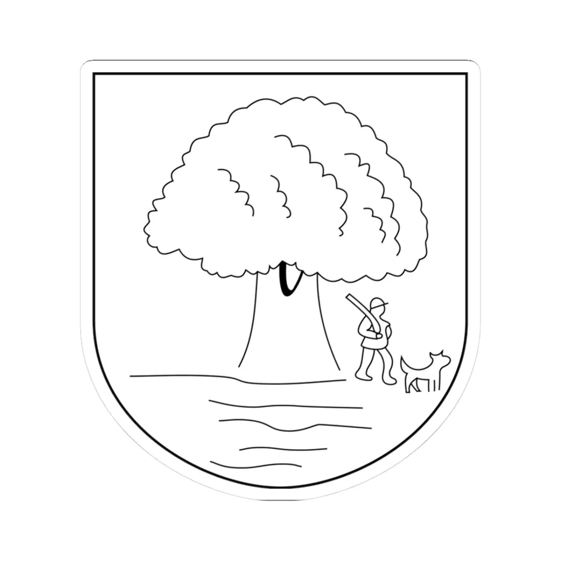 Katowice-Podlesie COA 1930 (Poland) (Coat of Arms) STICKER Vinyl Kiss-Cut Decal 3 Inch White - The Sticker Space