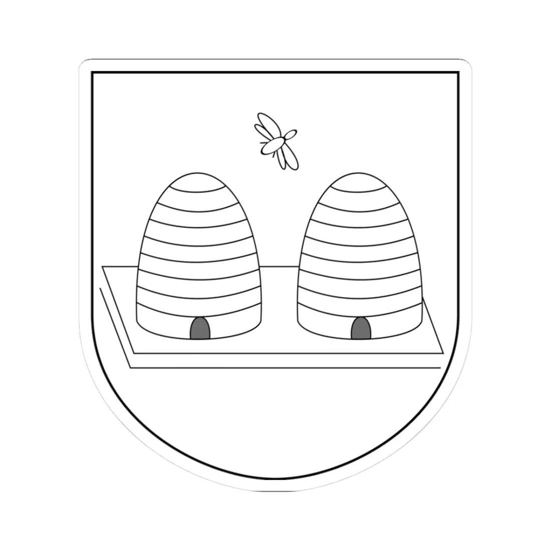 Katowice-Roździeń COA 1930 (Poland) (Coat of Arms) STICKER Vinyl Kiss-Cut Decal 3 Inch White - The Sticker Space