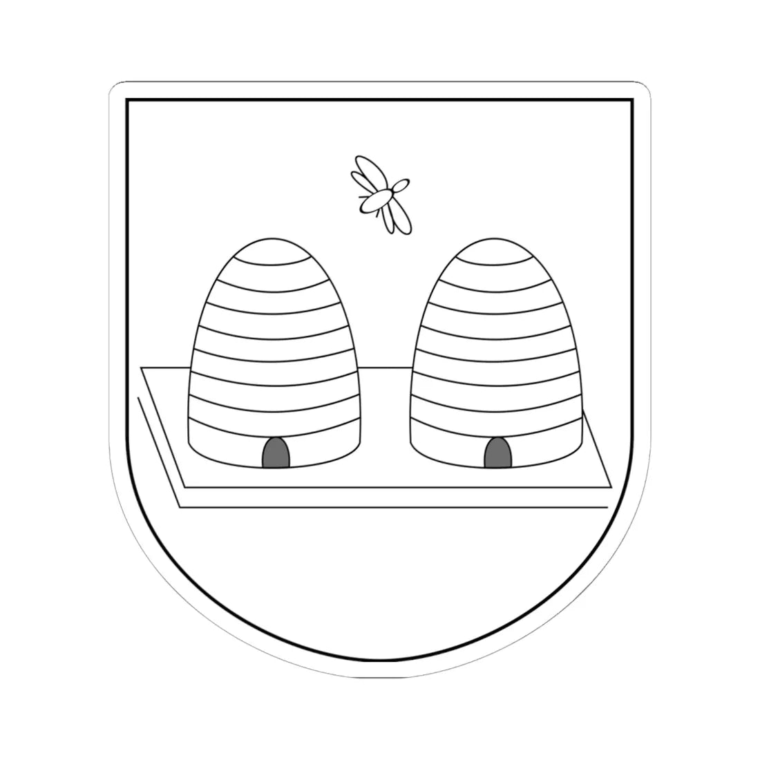 Katowice-Roździeń COA 1930 (Poland) (Coat of Arms) STICKER Vinyl Kiss-Cut Decal 6 Inch White - The Sticker Space