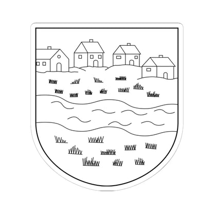 Katowice-Zarzecze COA 1930 (Poland) (Coat of Arms) STICKER Vinyl Kiss-Cut Decal 6 Inch White - The Sticker Space