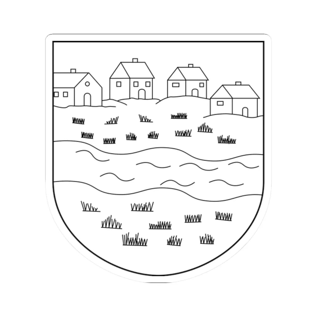 Katowice-Zarzecze COA 1930 (Poland) (Coat of Arms) STICKER Vinyl Kiss-Cut Decal - The Sticker Space