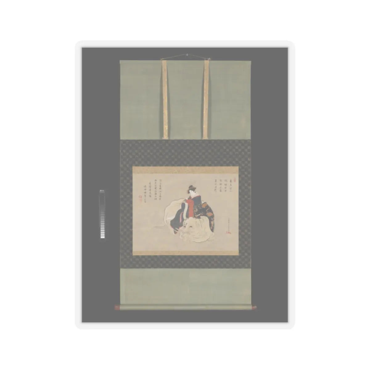Katsukawa Shunshō 勝川春章 - Courtesan of Eguchi - painting-1770−80; v2 - STICKER Vinyl Kiss-Cut Decal