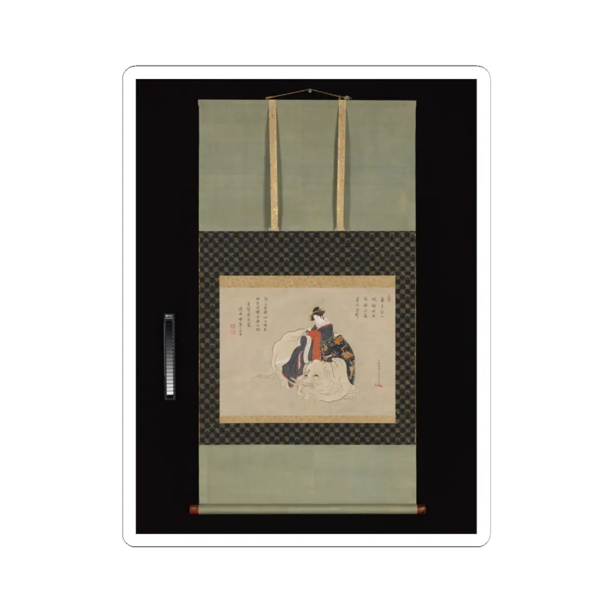 Katsukawa Shunshō 勝川春章 - Courtesan of Eguchi - painting-1770−80; v2 - STICKER Vinyl Kiss-Cut Decal