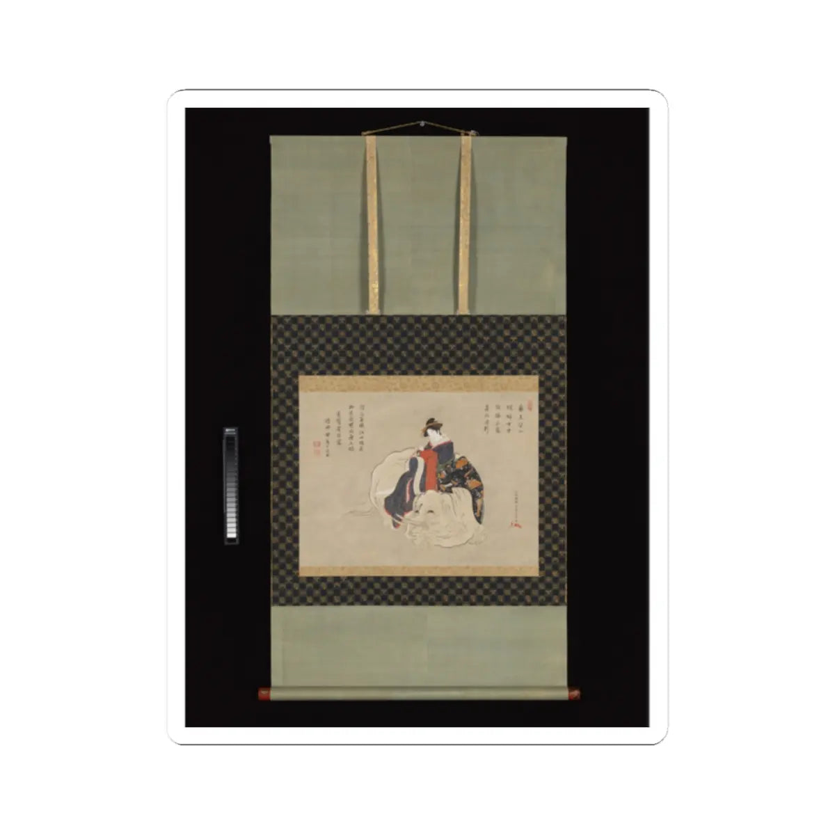 Katsukawa Shunshō 勝川春章 - Courtesan of Eguchi - painting-1770−80; v2 - STICKER Vinyl Kiss-Cut Decal