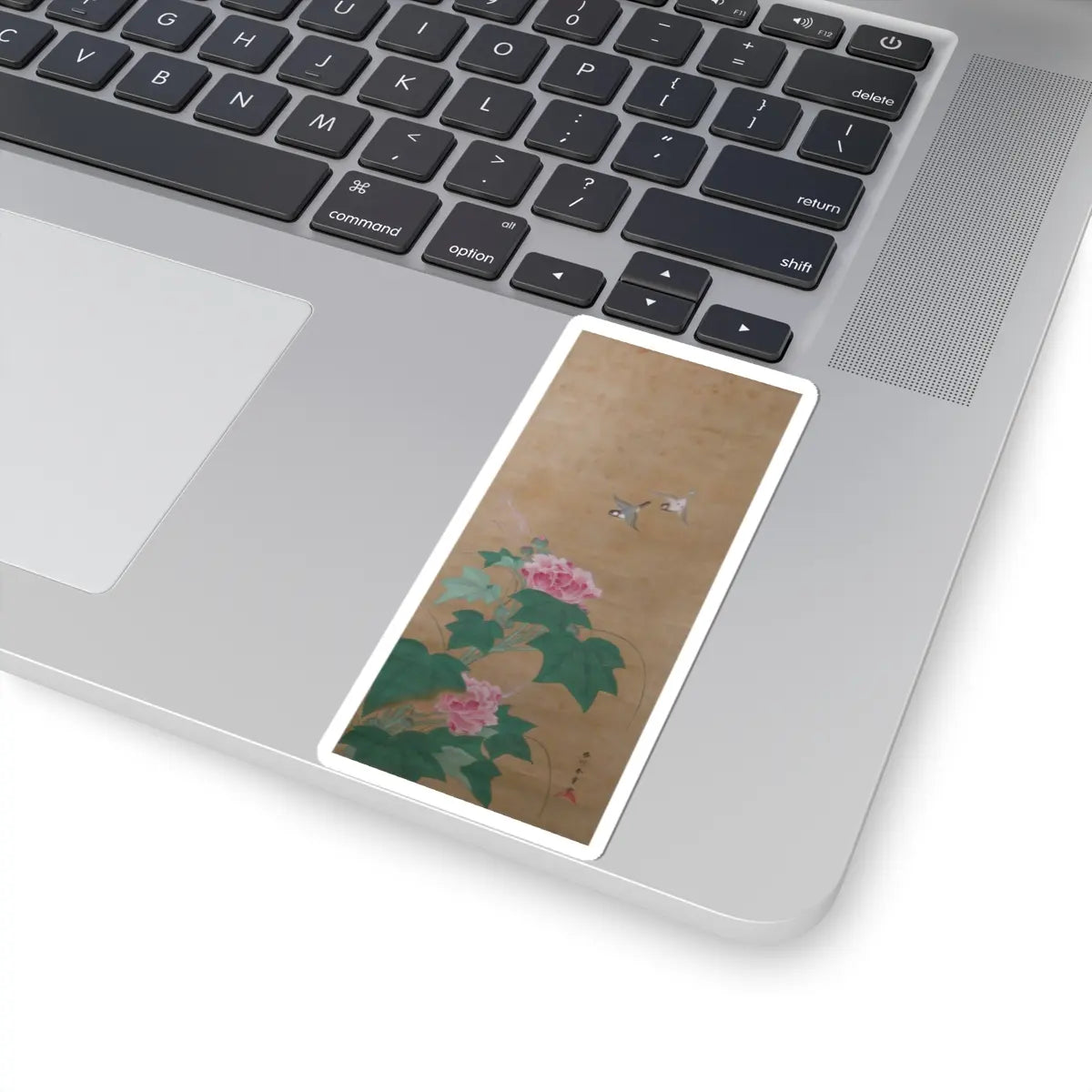 Katsukawa Shunshō　勝川春章 - Rose Mallow (Fuyō) - 18th century v1 - STICKER Vinyl Kiss-Cut Decal