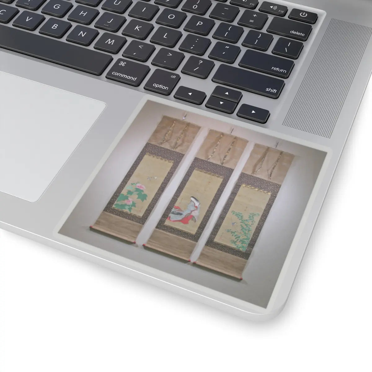 Katsukawa Shunshō　勝川春章 - Rose Mallow (Fuyō) - 18th century v3 - STICKER Vinyl Kiss-Cut Decal