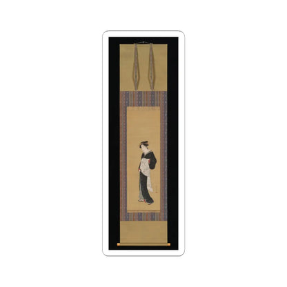 Katsukawa Shunshō 勝川春章 - Woman in a Black Kimono - 1783–89 v2 - STICKER Vinyl Kiss-Cut Decal