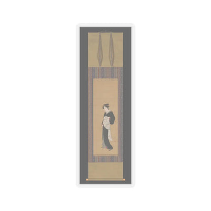 Katsukawa Shunshō 勝川春章 - Woman in a Black Kimono - 1783–89 v2 - STICKER Vinyl Kiss-Cut Decal